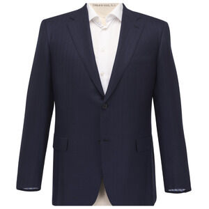BRIONI Nomentano 48L Pure Cashmere 100% Blue Blazer Jacket Coat Silk Lining